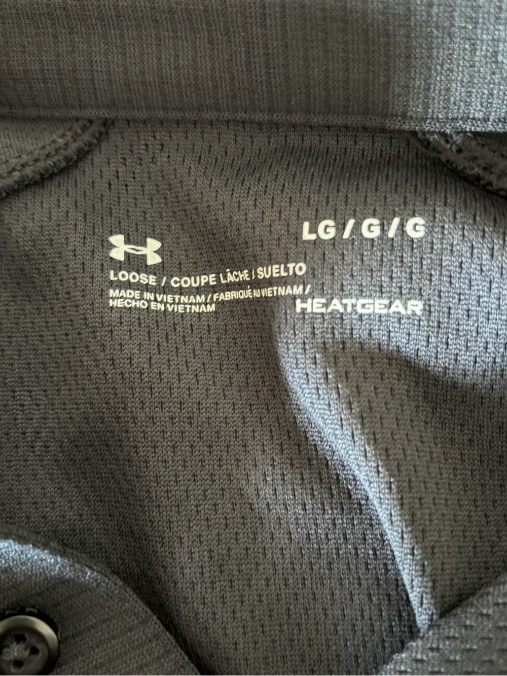 Men’s Under Armour Subaru Polo Shirt Black Logo Button Up Size Large - Picture 7 of 8